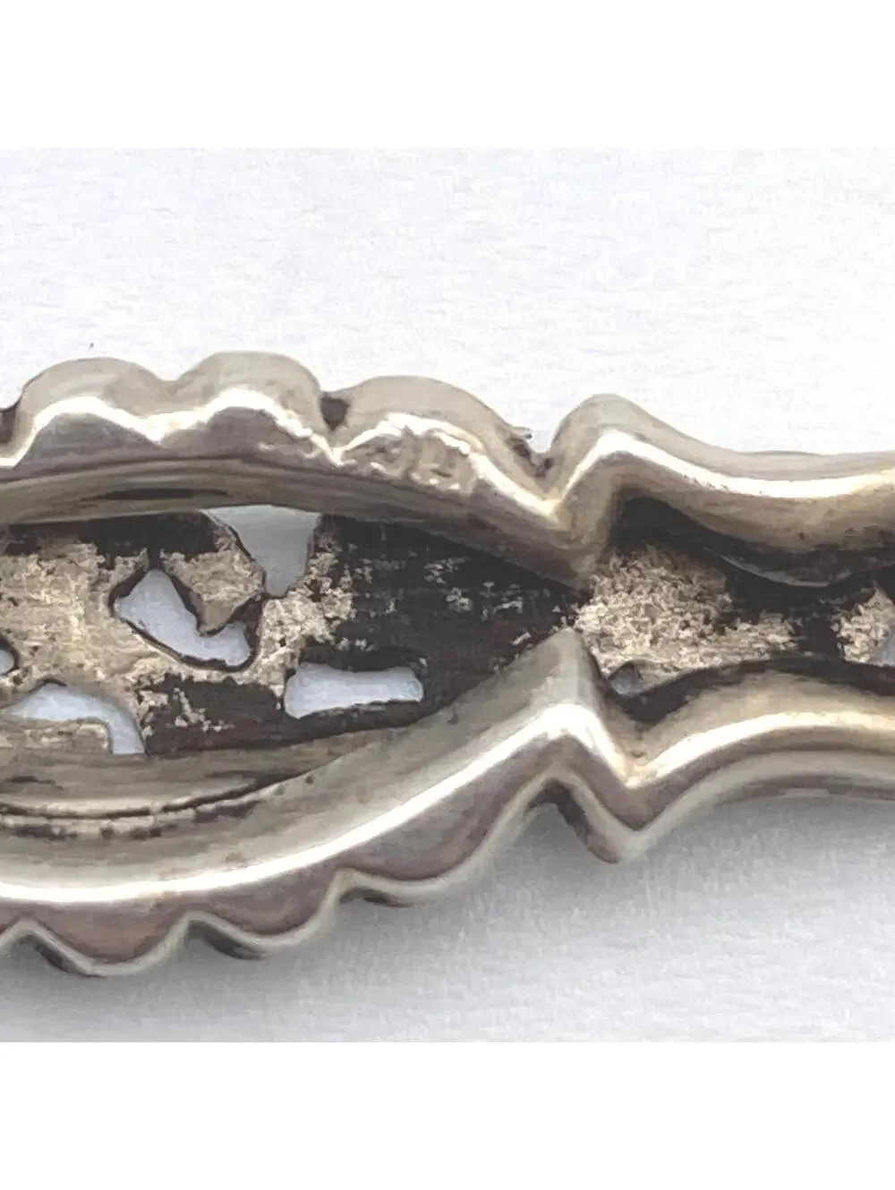 Antique Victorian Pearce & Thompson Birmingham Sterling Silver Bar Brooch.